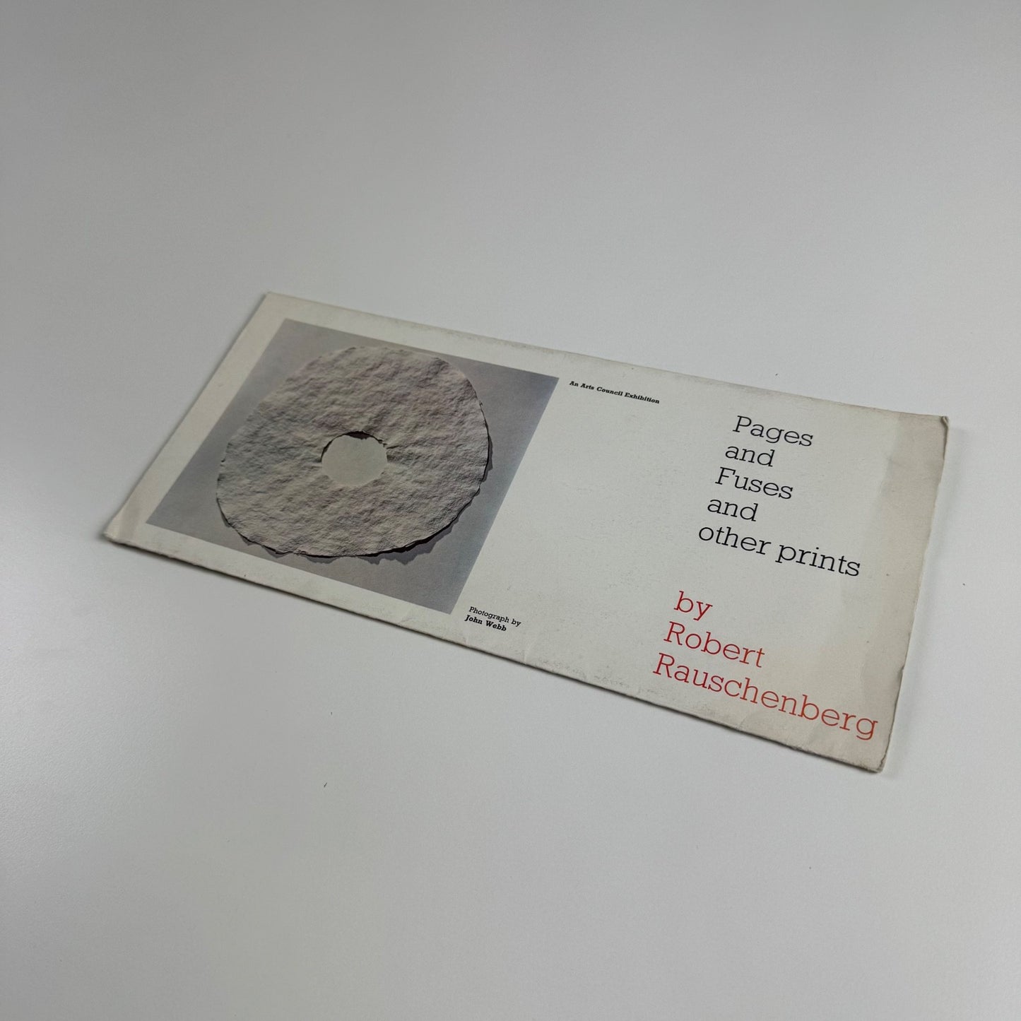 Fold-out poster/leaflet for Pages and Fuses and other prints by Robert Rauschenberg | Welsh Arts Council, 1975