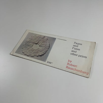 Fold-out poster/leaflet for Pages and Fuses and other prints by Robert Rauschenberg | Welsh Arts Council, 1975