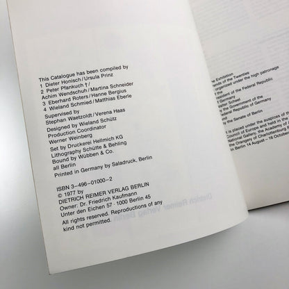 Trends of the Twenties – 15th European Art Exhibition catalogue, Berlin 1977