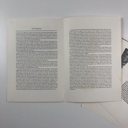 Prospectus for The Story of Cupid and Psyche | William Morris | Clover Hill, 1974