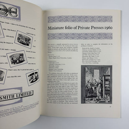 Book Design and Production | Volume 3 No 3 1960 | Printing News Ltd | Ed. James Moran