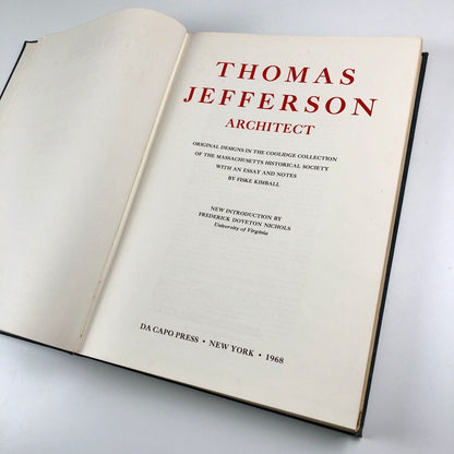 Thomas Jefferson Architect | Coolridge Collection | Fiske Kimball | De Capo Press 1968