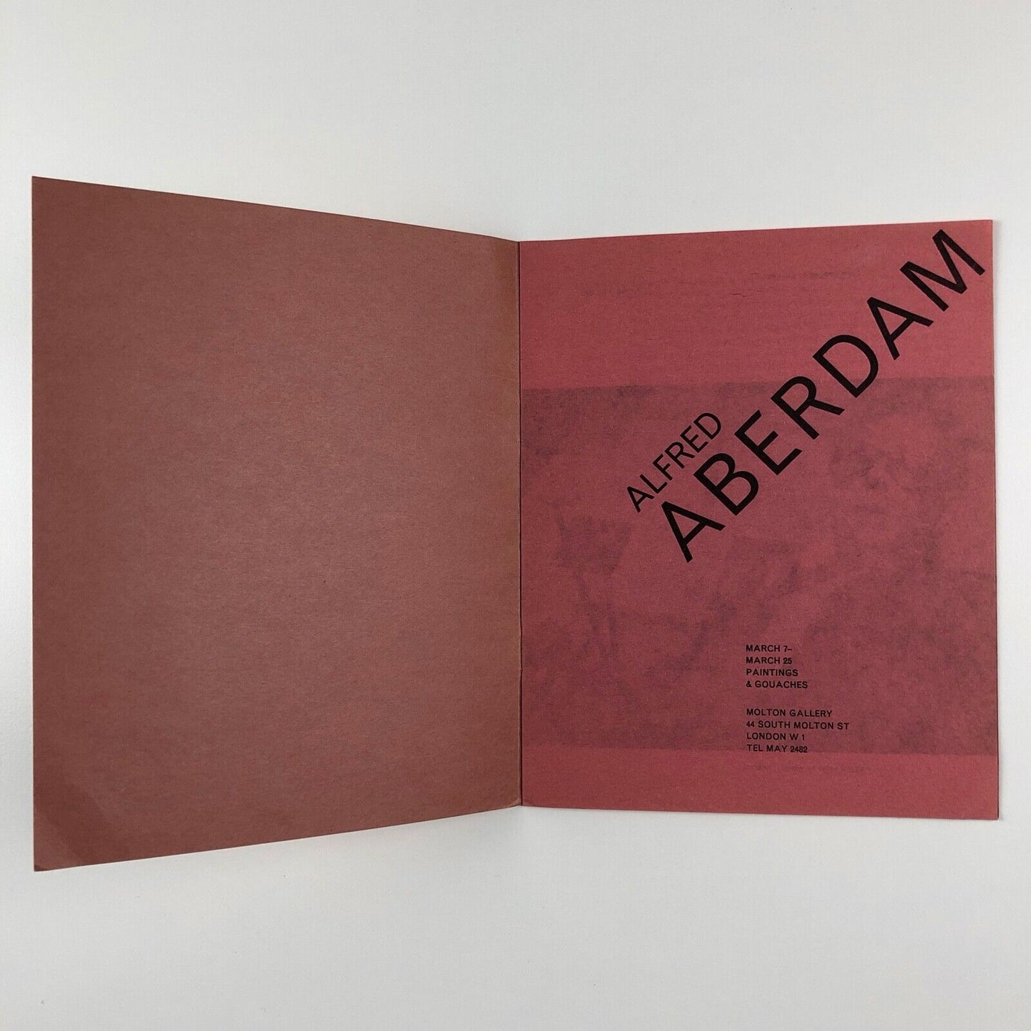 Alfred Aberdam – Paintings & Gouaches | Molton Gallery exhibition catalogue | 1961