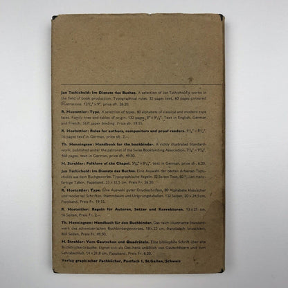 The printer's terms. Technical terms of the printing industry by Rudolf Hostettler | Zollikofer & Co AG, 1969, fifth revised edition