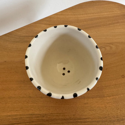 Kinska – studio ceramic small female face planter and saucer