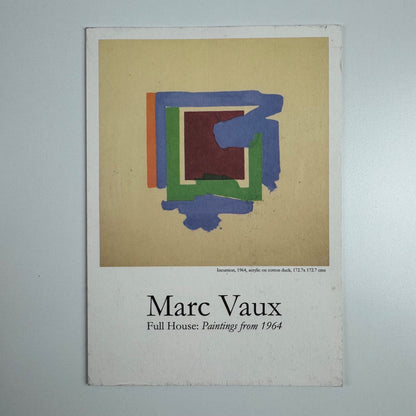 Private view invitation for Marc Vaux. Paintings from 1964 | Bernard Jacobson Gallery, 2012