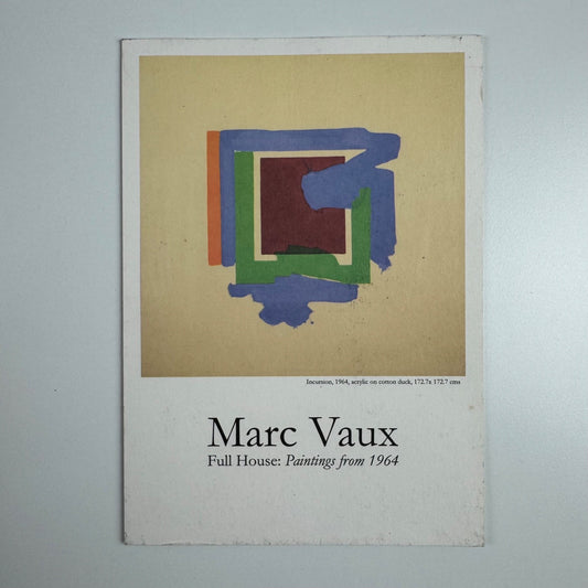Private view invitation for Marc Vaux. Paintings from 1964 | Bernard Jacobson Gallery, 2012