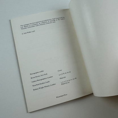 John Walker. Drawings 1978 | The Gallery, London, Nigel Greenwood 1979