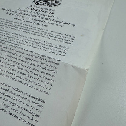 Prospectus for The Wood Engravings of Frank Martin by Hal Bishop | Previous Parrot Press, 1998