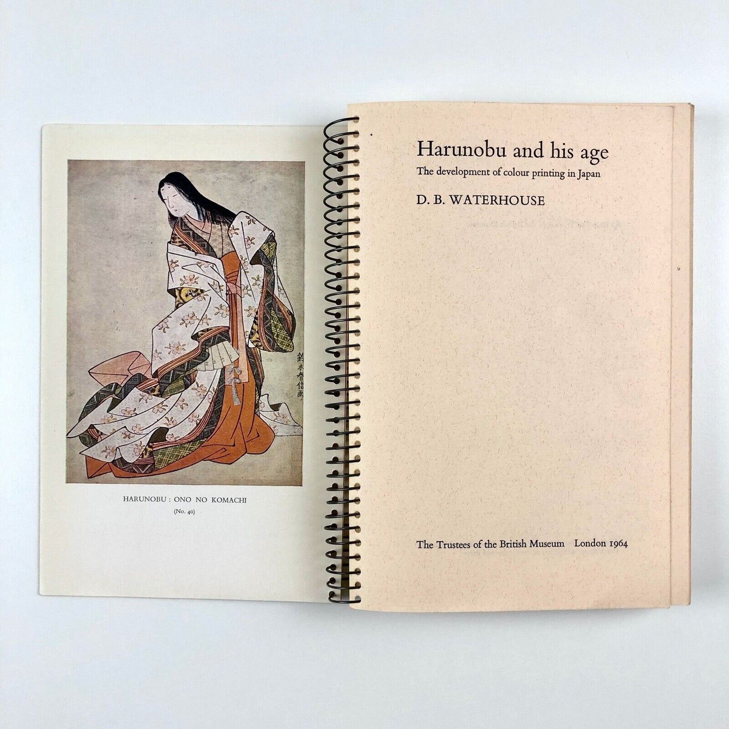 Harunobu and his age The Development of Colour Printing in Japan | D.B. Waterhouse | British Museum, 1964