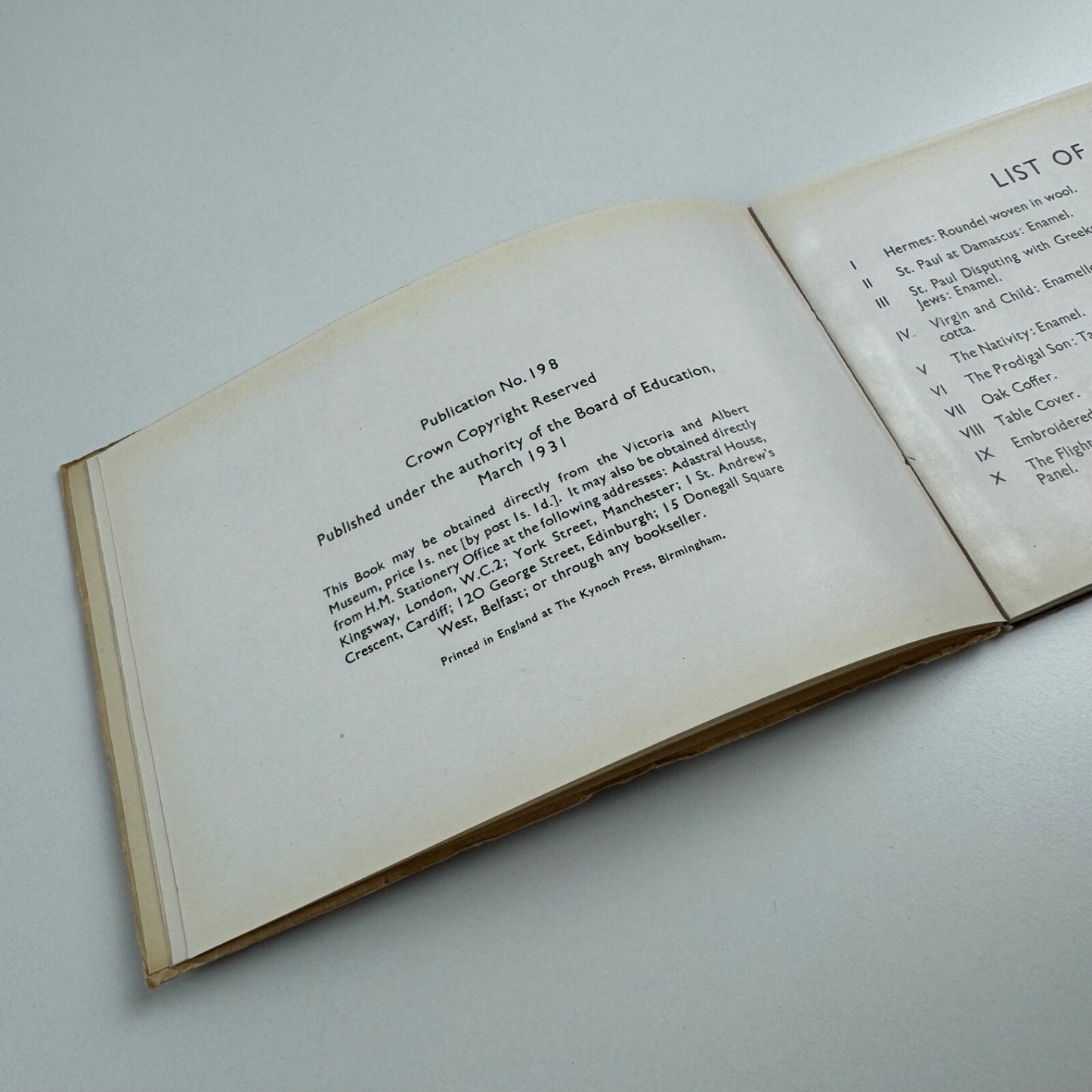 A Picture Book in Colour II. Victoria & Albert Museum, 1931 publication 198