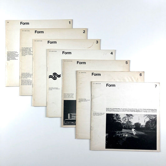 Form magazine – issues 1 to 7 | Philip Steadman Stephen Bann Sep 1966 - Mar 1968