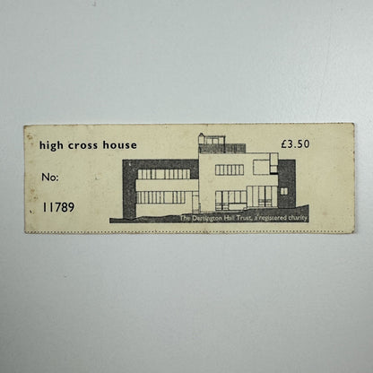 Admission ticket for High Cross House | The Dartington Hall Trust, c1990s?