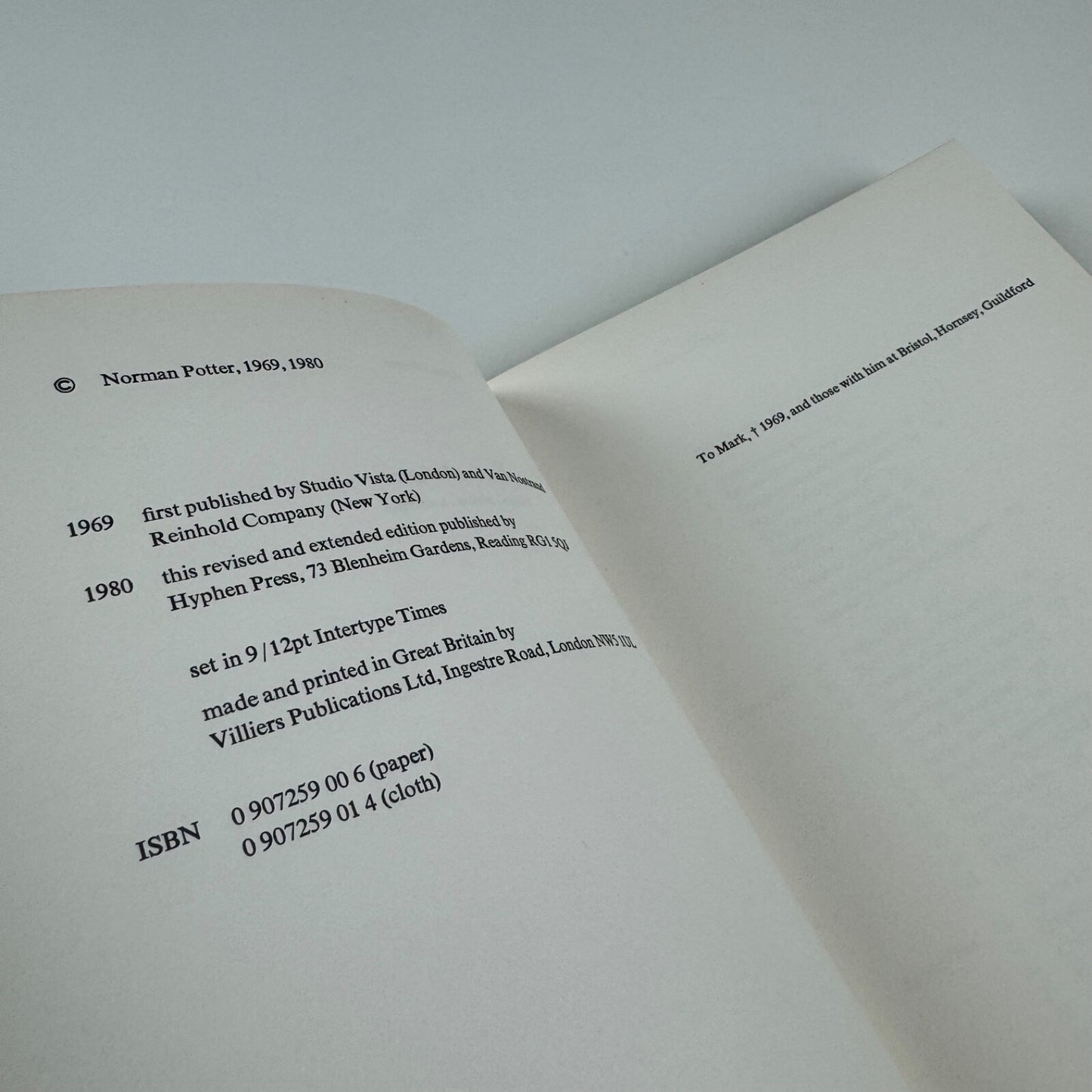 What is a Designer: Things. Places. Messages by Norman Potter | Hyphen Press, 1980