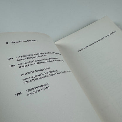 What is a Designer: Things. Places. Messages by Norman Potter | Hyphen Press, 1980