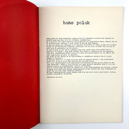 Hans Polak, Martin Visser, Kho Liang Ie | Stedelijk exhibition catalogue, 1962