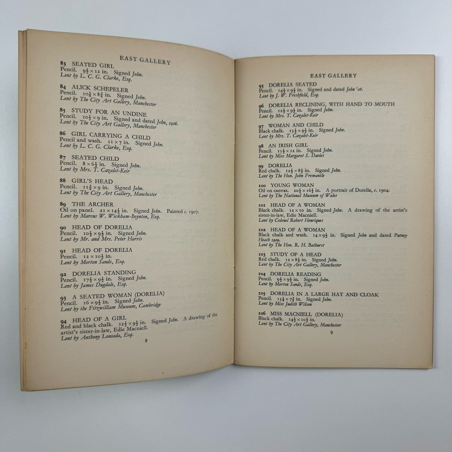Works by Augustus John | Royal Academy Diploma Gallery 1952 2nd edition