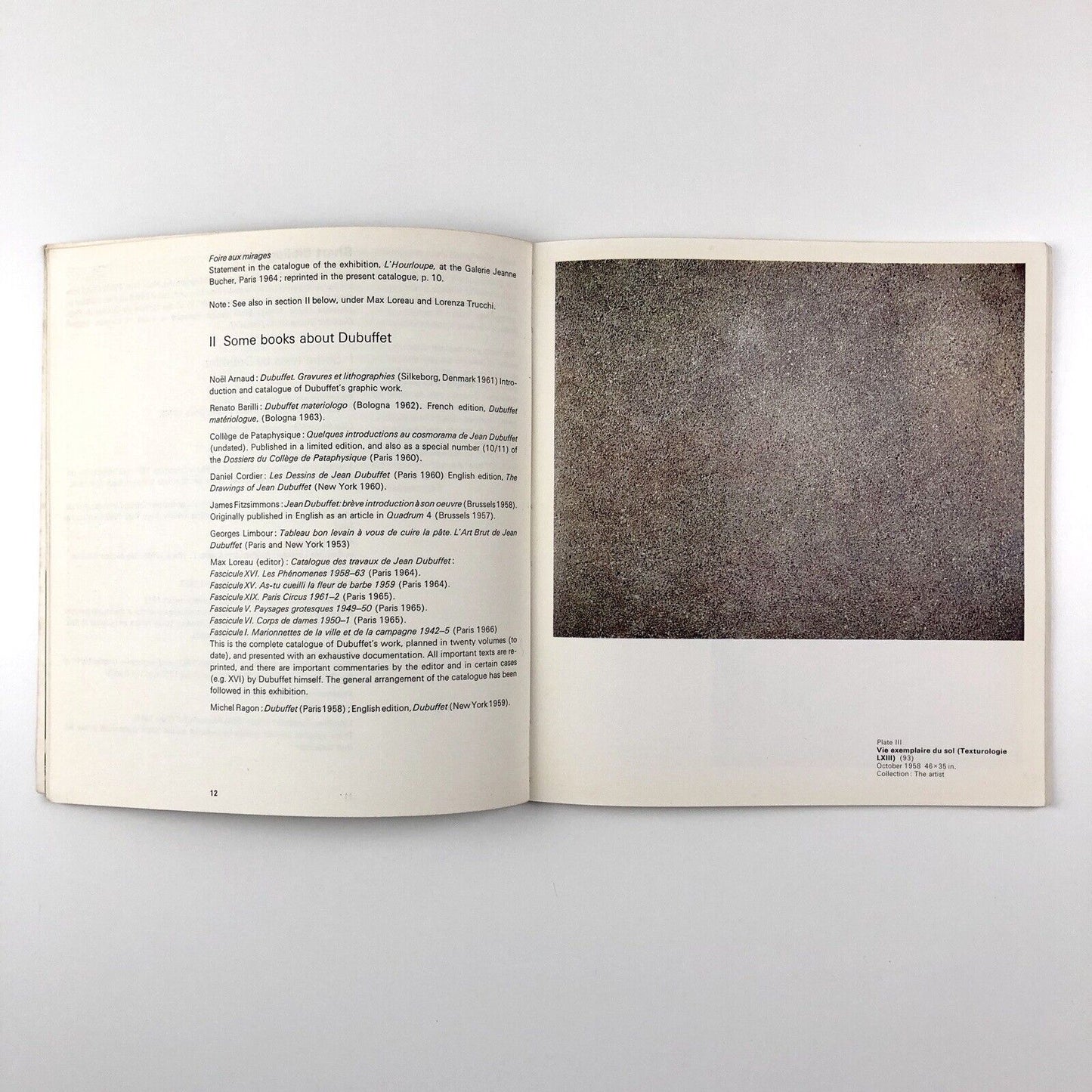 Jean Dubuffet Paintings | Tate Gallery / Arts Council catalogue, 1966