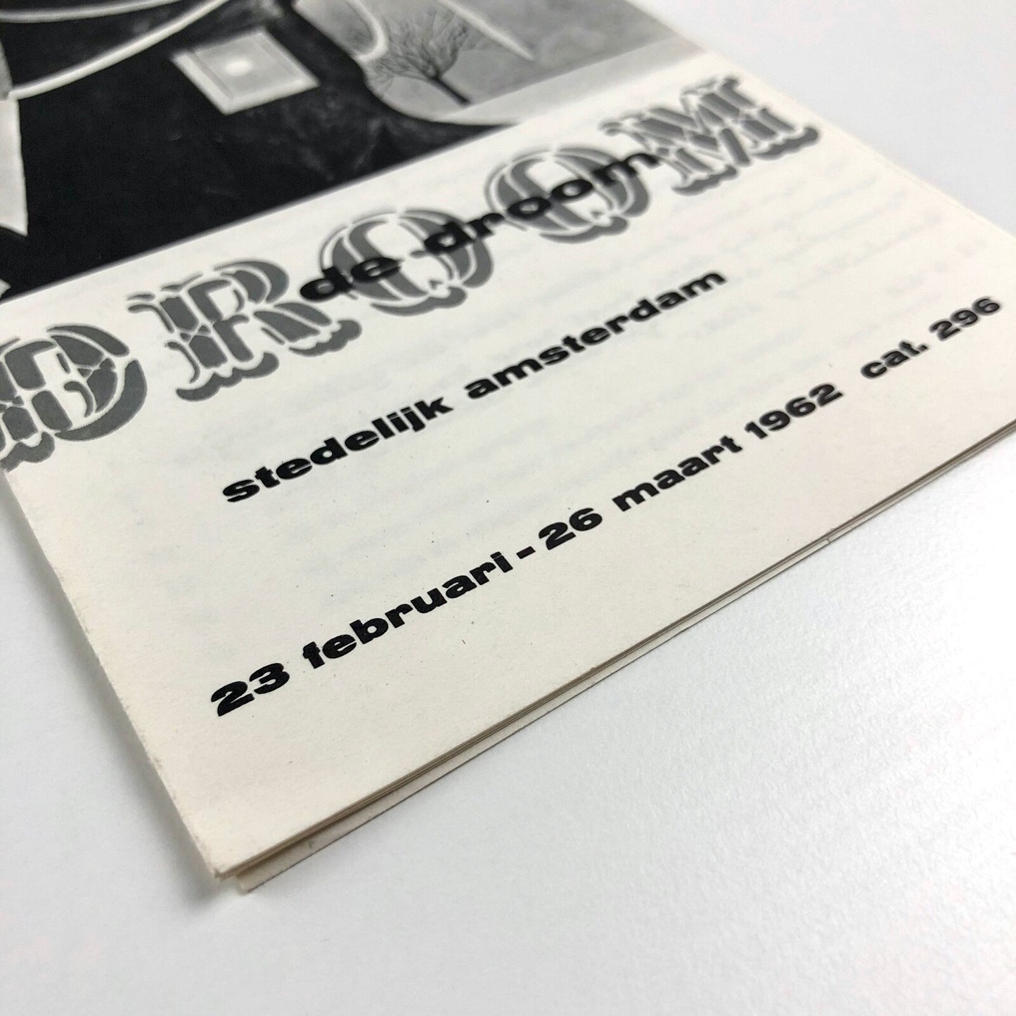 De Droom (The Dream) | Stedelijk Museum exhibition leaflet | Cat. no. 296, 1962