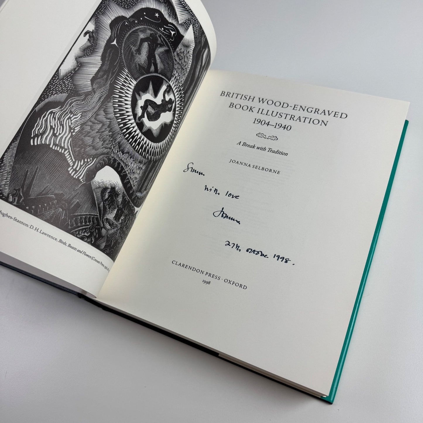 British Wood-Engraved Book Illustration 1904-1940 by Joanna Selborne | Clarendon Studies in the History of Art | OUP, 1998 inscribed by the author to Simon Brett