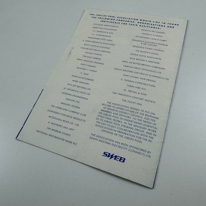 Souvenir brochure to commemorate The Grand re-opening of the Jubilee Pool Penzance 30 May 1994