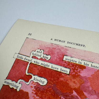A Humument page 56 'and behind him' by Tom Phillips Tetrad Press, 1970