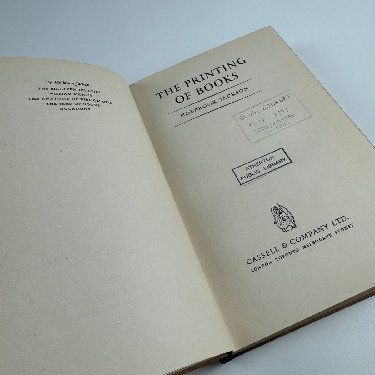 The Printing of Books by Holbrook Jackson | Cassell, 2nd edition 1947