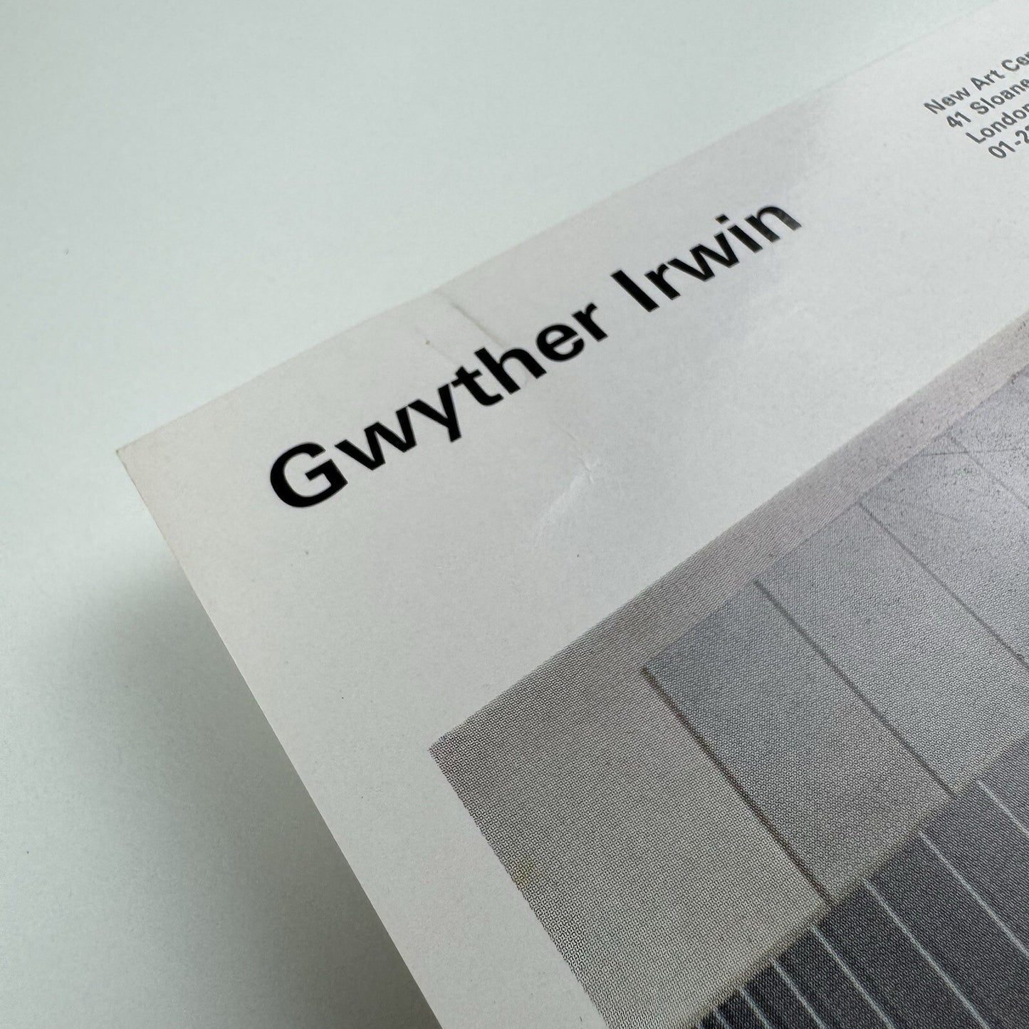 Private view invite card – Gwyther Irwin | New Art Centre London, believed to be 1973