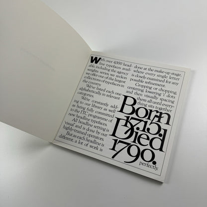 Headline Typefaces – Equation Graphics Ltd London | Type specimen booklet, undated