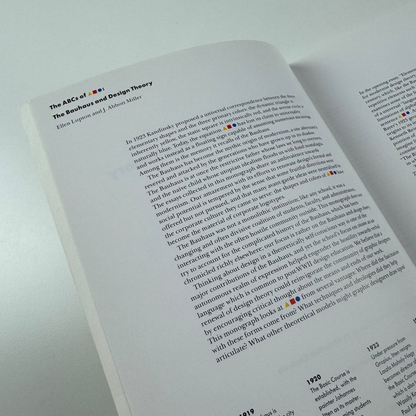 The abc's of the bauhaus and design theory Ellen Lupton & J. Abbot Miller, 1993