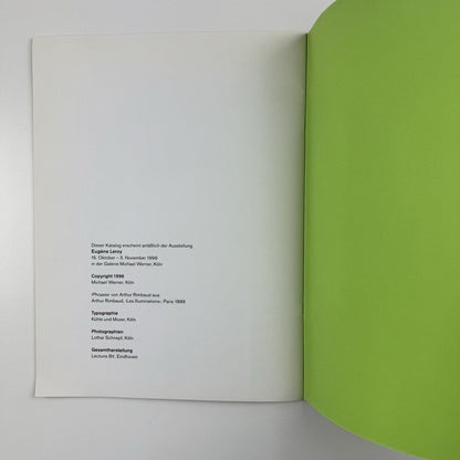 Eugène Leroy. Neue Bilder | Text by Arthur Rimbaud | Michael Werner Cologne, 1996