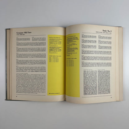 Specimens of Faces Linotype Matrix Information July 1953