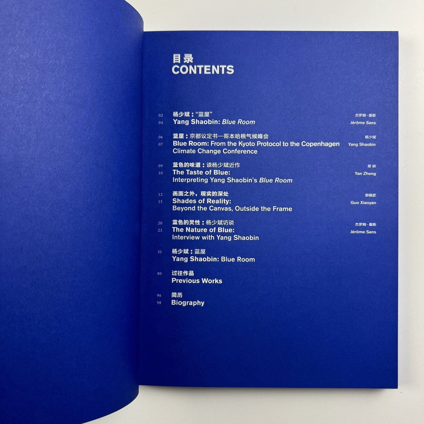 Blue Room. Yang Shao Bin | Ullens Center for Contemporary Art in Beijing, 2010 catalogue
