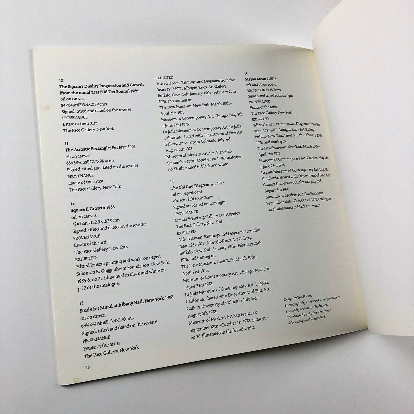 Alfred Jensen | Waddington Galleries, London exhibition catalogue, 1988