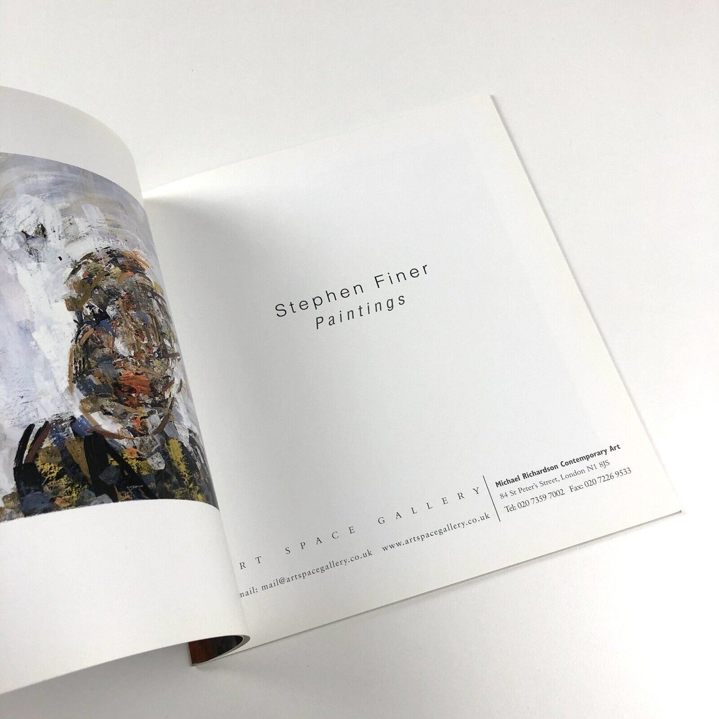 Stephen Finer – Paintings Art Space Gallery | 2004 catalogue and private view invite