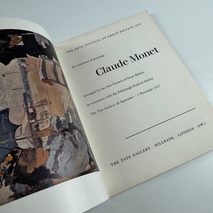 Claude Monet | Arts Council with Edinburgh Festival | Tate Gallery 1957 + press release sheet
