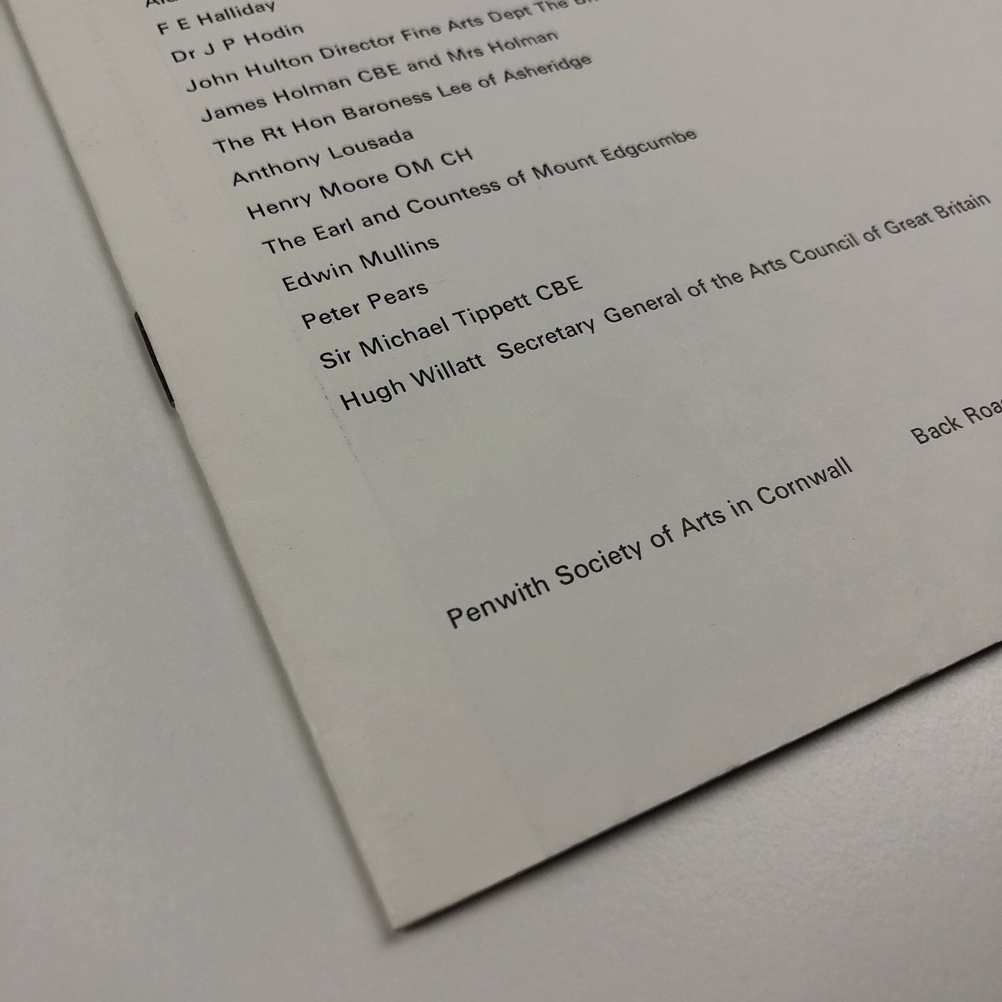 Penwith Society of Arts in Cornwall | Fundraising leaflet – presumed 1970s