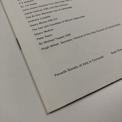 Penwith Society of Arts in Cornwall | Fundraising leaflet – presumed 1970s