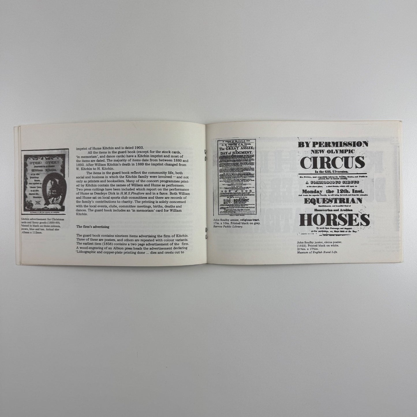 The Kitchin Collection. The work of a late 19th century jobbing printer, and his son | Museum of English Rural Life, 1974