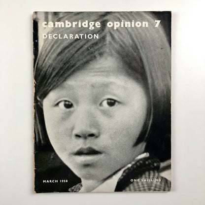 Cambridge Opinion magazine | No. 7, March 1958 | Edited by Robin McLaren