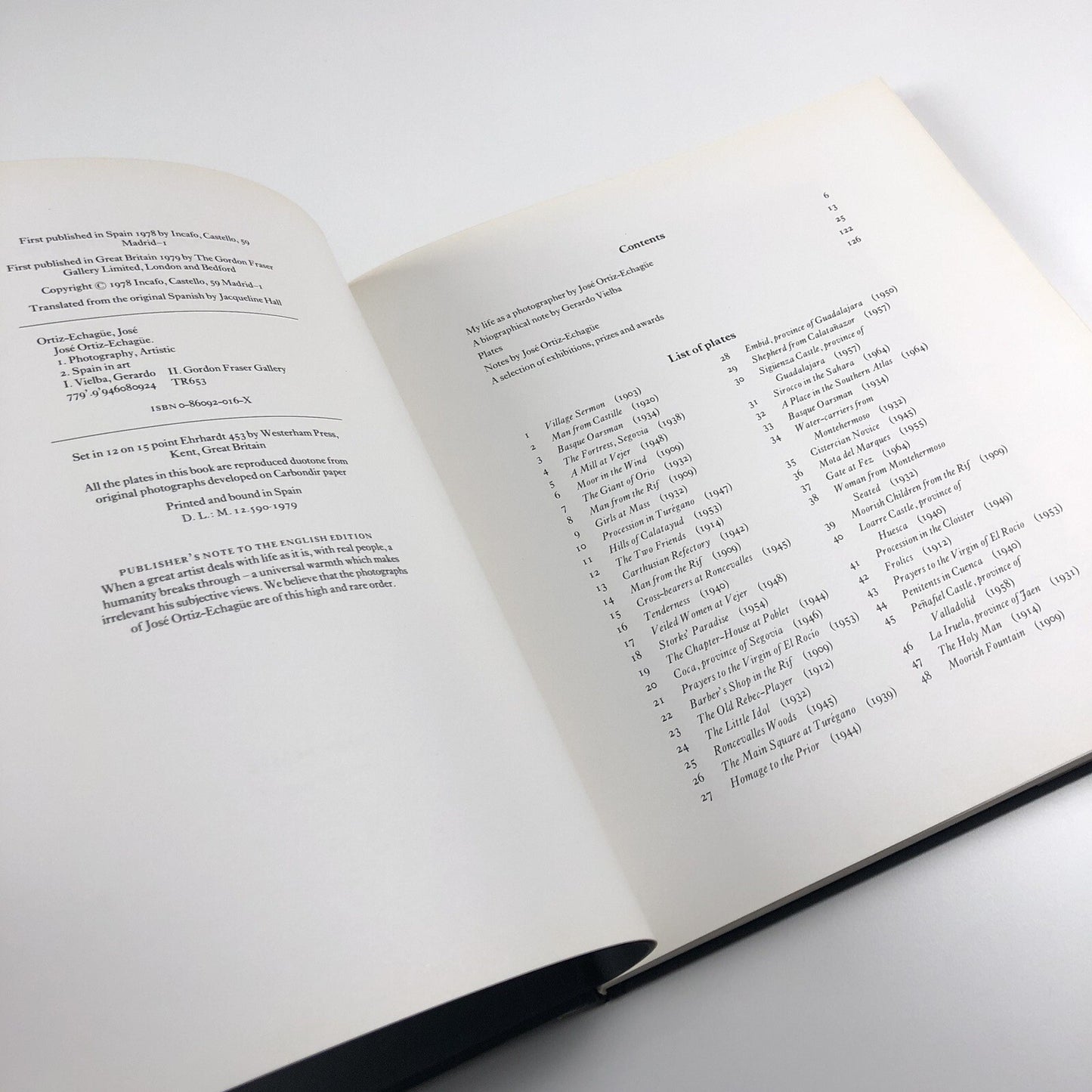 José Ortiz-Echagüe Photographs | Gordon Fraser Gallery, 1979