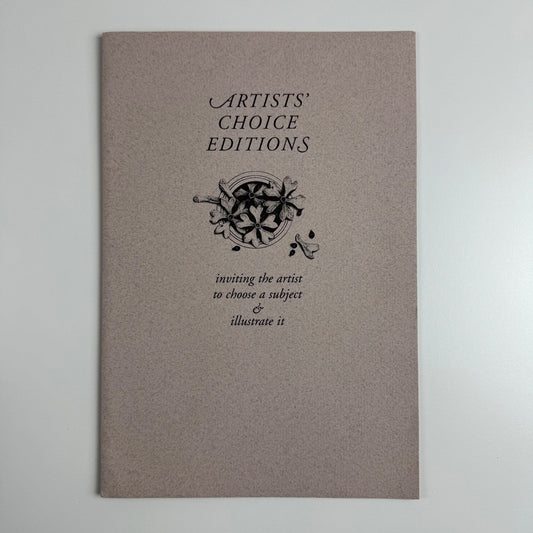 Folder with prospectus and order forms for Artists' Choice Editions. c.2003