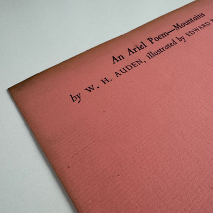 An Ariel Poem - Mountains by W.H. Auden illustrated by Edward Bawden, Faber & Faber 1954 unopened envelope
