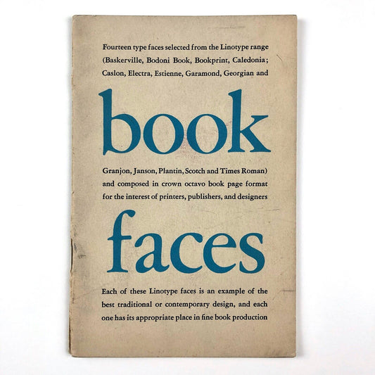 Fourteen type designs from the Linotype repertory of Book Faces | Linotype & Machinery Ltd