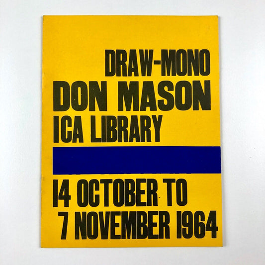 Booklet for Draw-Mono Don Mason | ICA Library (Institute of Contemporary Arts) 1964