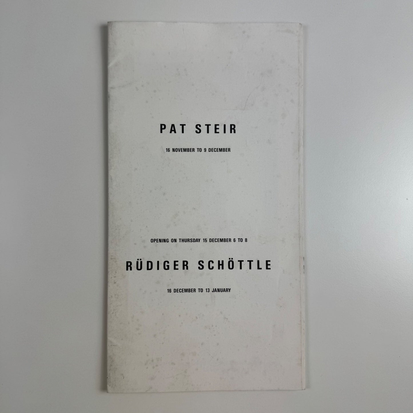 Catalogue for Pat Steir. The Little Critic | Victoria Miro, 1988