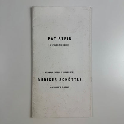 Catalogue for Pat Steir. The Little Critic | Victoria Miro, 1988