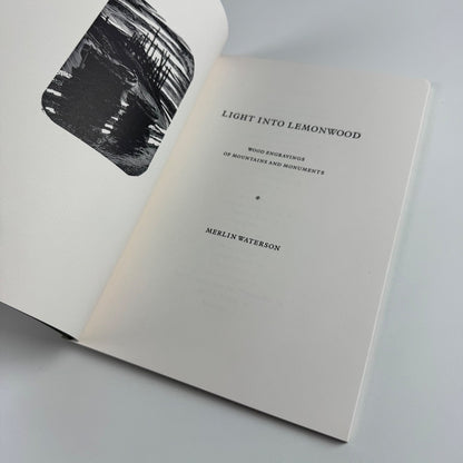 Light into Lemonwood. Wood engravings of mountains and monuments by Merlin Waterson, 2015