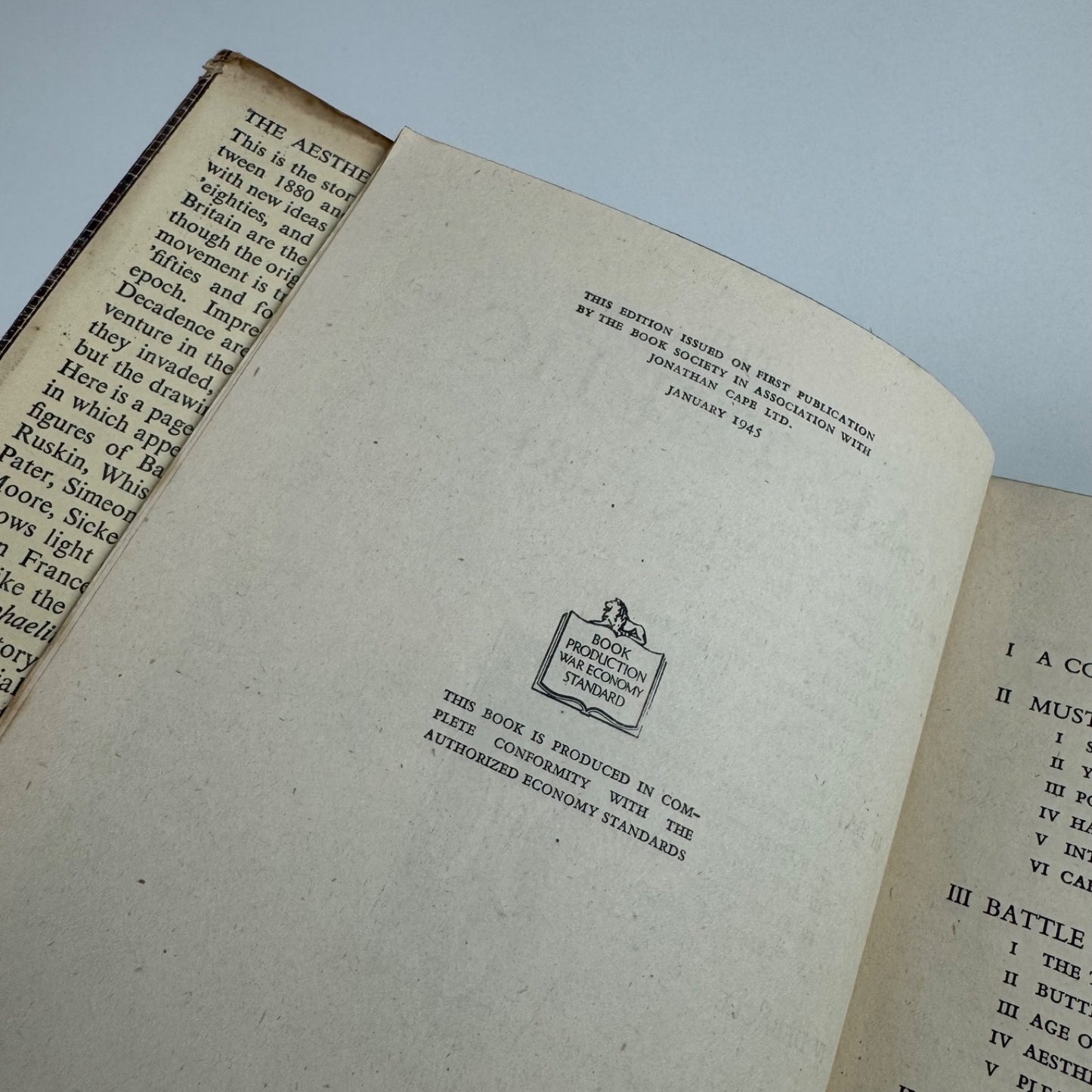 The Aesthetic Adventure by William Gaunt | Jonathan Cape/The Book Society, 1945