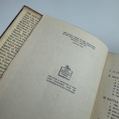 The Aesthetic Adventure by William Gaunt | Jonathan Cape/The Book Society, 1945